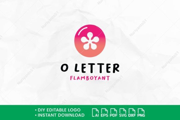 Download Letter O Circle Flamboyant Flower Logo - Flamboyant Collection