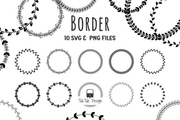 Download Wreath Circle Frame Border SVG PNG Set - Premium Resources
